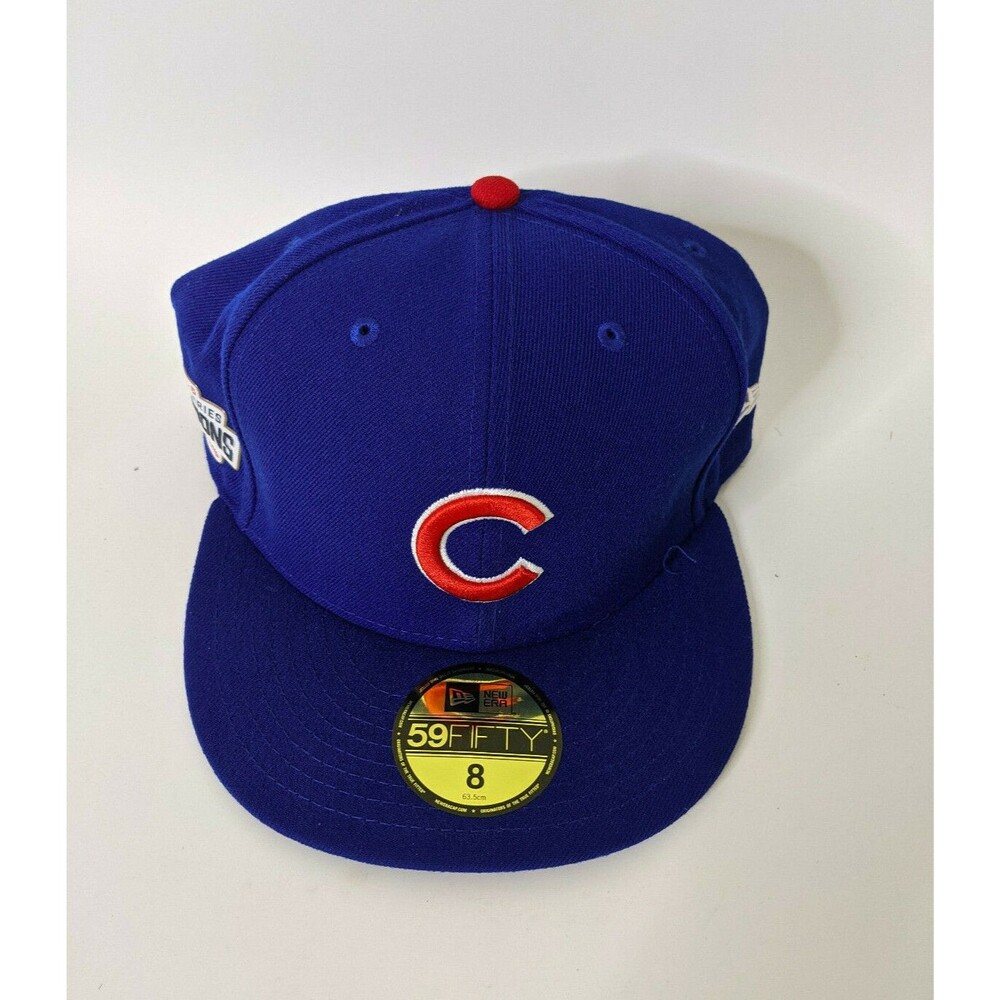 CHICAGO CUBS Hat Cap Fitted Mens 8 2016 World Series Champions New Era 59Fifty